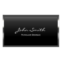 Metal Border Petroleum Engineer Business Card