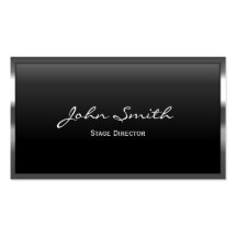 Metal Border Stage Director Business Card