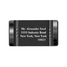 Metal Border With Bolts Labels