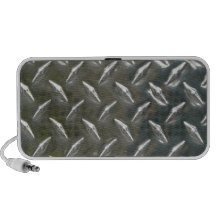 Métal brillant Checkerplate Haut-parleurs iPhone