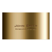 Metal Bronze Petroleum Engineer Business Card