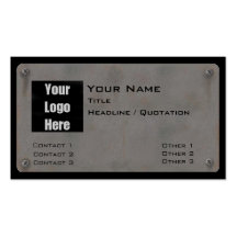 Metal Business Card - with Logo III