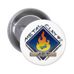Metal Clay Art (blue) Buttons