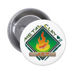 Metal Clay Art (green) Buttons