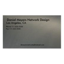 metal, Daniel Meyers Network Design, Los Angele... Business Card
