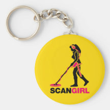 Métal détectant Keychain Porte-clé