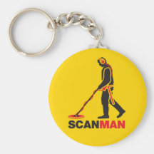 Métal détectant Keychain Porte-clés
