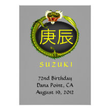 Metal Dragon Birthday Invite