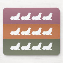Metal Finish - Fish Seal Maritime Ocean Mousepad