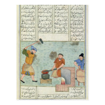 Metal forge, from 'Shah-Nameh Postcard