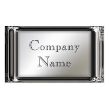 Metal Frame Border Business Cards