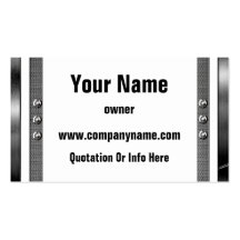 Metal Frame Border Business Cards