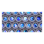 metal grate over a glowing blue plasma texture photo greeting card
