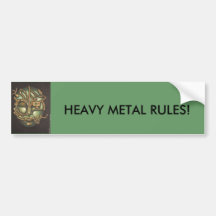 Metal Head Bumper Sticker