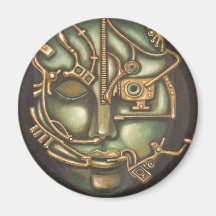 Metal Head Fridge Magnet