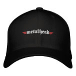 Metal Head Hat w/Skull on Back embroidered hats