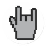metal-head icon round sticker