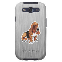 Metal look; Basset Hound Samsung Galaxy S3 Case