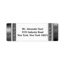 Metal Look Border With Bolts Labels