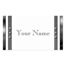 Metal Look Frame Border Business Cards