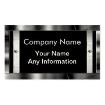 Metal Look Frame Border Business Cards