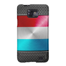 Metal-look Luxembourg Flag; Samsung Galaxy S Cases