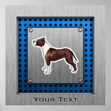 Metal look Pitbull Poster