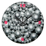 Metal Look Silver Beads with Accent Numbers