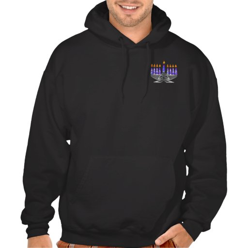 Metal Menorah 2-Sided Dark Hoodies