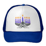 Metal Menorah Hats
