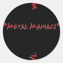 Metal Militia Logo, Metal Maniacs Round Sticker