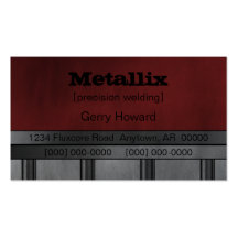 Metal Pipe Underground Business Card, Crimson