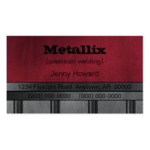 Metal Pipe Underground Business Card, Magenta