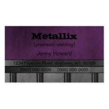 Metal Pipe Underground Business Card, Purple