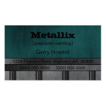 Metal Pipe Underground Business Card, Teal