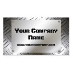 Metal Plate With Screws Business Cards