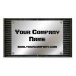 Metal Plate With Screws Business Cards
