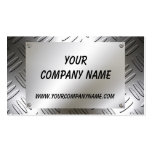 Metal Plate With Screws Business Cards