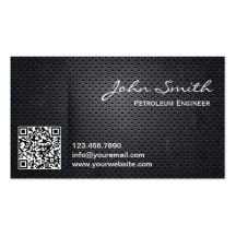 Metal QR Code Petroleum Engineer Business Card