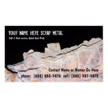 Metal Recycler Scrap - Rusted Pipe Business Card Templates