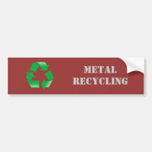 Metal Recycling Sticker Bumper Sticker