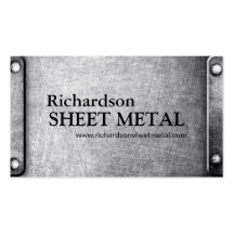 METAL SHEET WORKER BUSINESS CARD