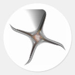 Metal Starfish Round Sticker