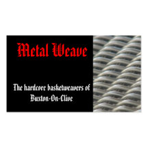 Metal Weave and Black Business Card Templates