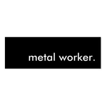 metal worker. business card