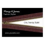 metal zipper fashion business card