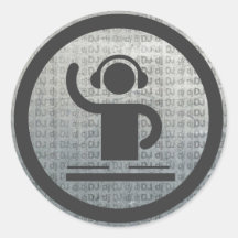 Metalic dj icon sticker
