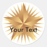 Metalic Look Gold Star Stickers