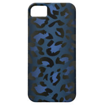 Metallic Blue Leopard Skin iPhone 5 Case