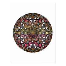 Metallic Crystal Mandala Post Cards